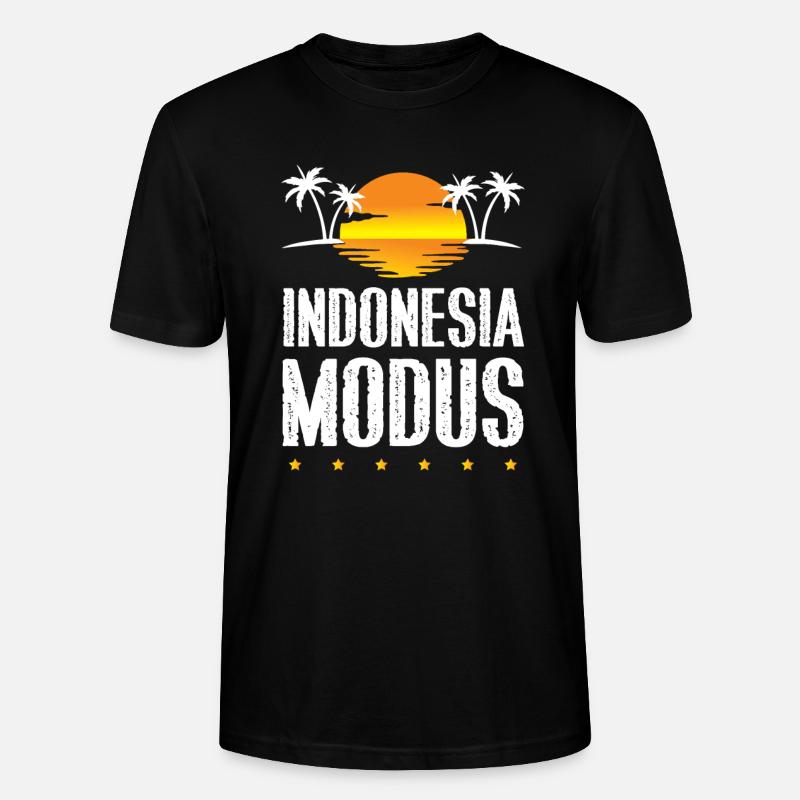 Mode Indonésie - T-shirt bio CRAFTER Stanley Stella Unisexe - noir