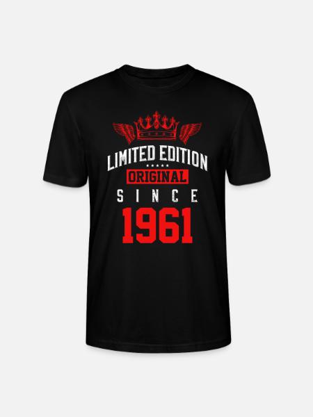1961 limited edition - Stanley/Stella CRAFTER Unisex Organic T-Shirt - black