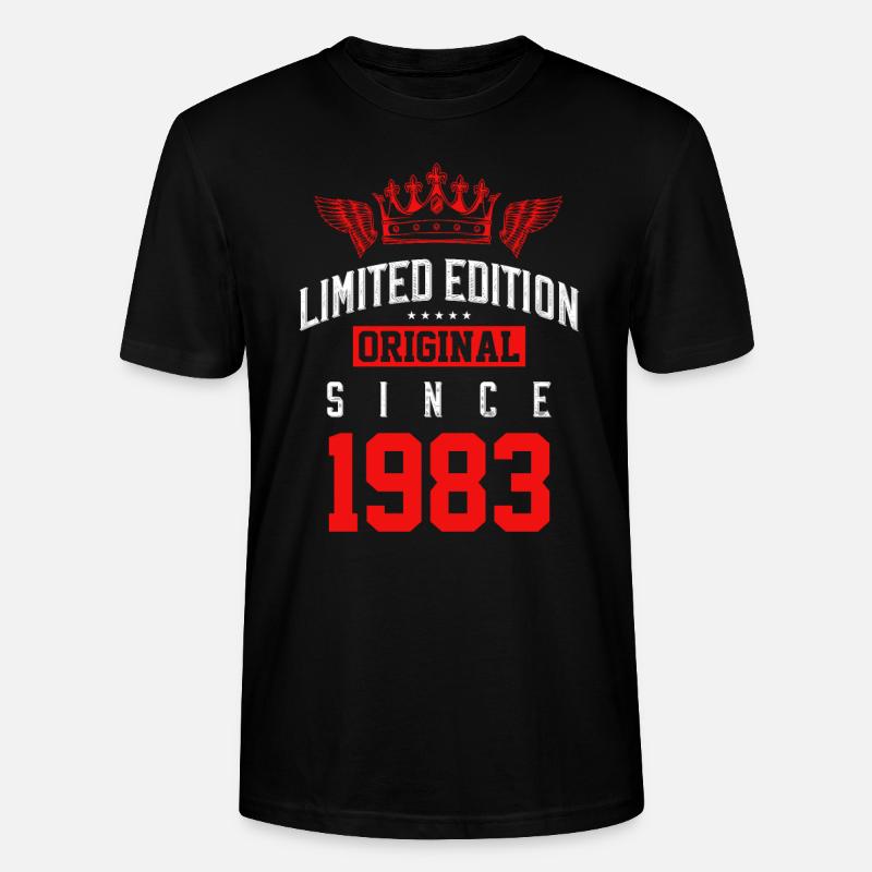 Édition limitée 1983 - T-shirt bio CRAFTER Stanley Stella Unisexe - noir