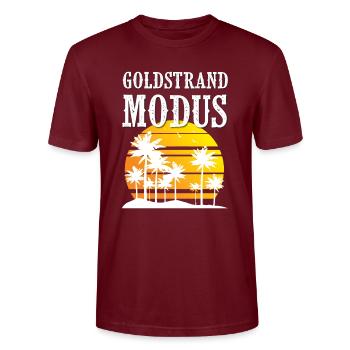 Goldstrand Modus - Stanley/Stella Unisex Bio-T-Shirt CRAFTER - Burgunderrot - Vorne - Alina (178cm) & Michal (187cm)