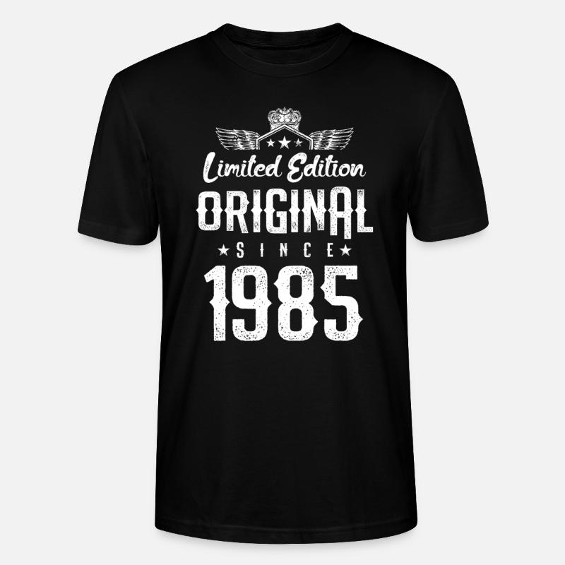 Édition limitée 1985 - T-shirt bio CRAFTER Stanley Stella Unisexe - noir