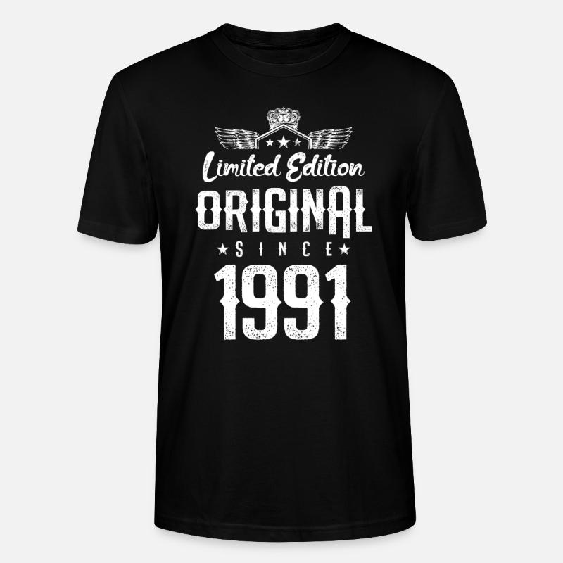 Édition limitée 1991 - T-shirt bio CRAFTER Stanley Stella Unisexe - noir