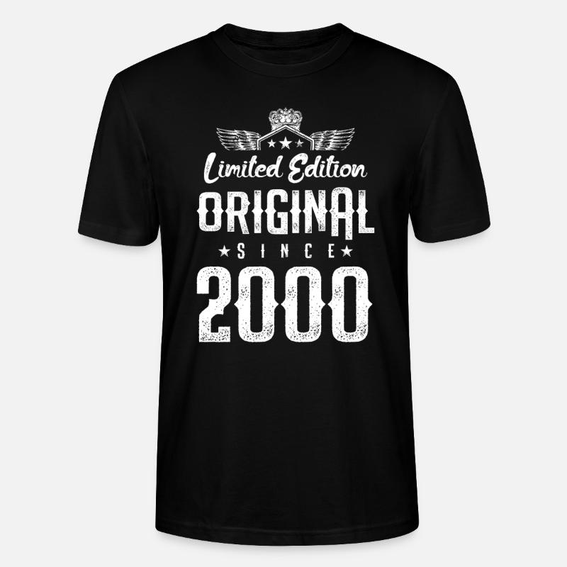 2000 limited edition - Stanley/Stella CRAFTER Unisex Organic T-Shirt - black