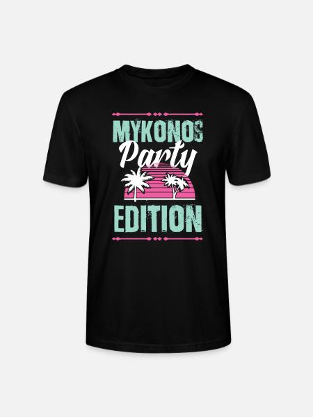Mykonos Party Edition - Stanley/Stella CRAFTER Unisex Organic T-Shirt - black