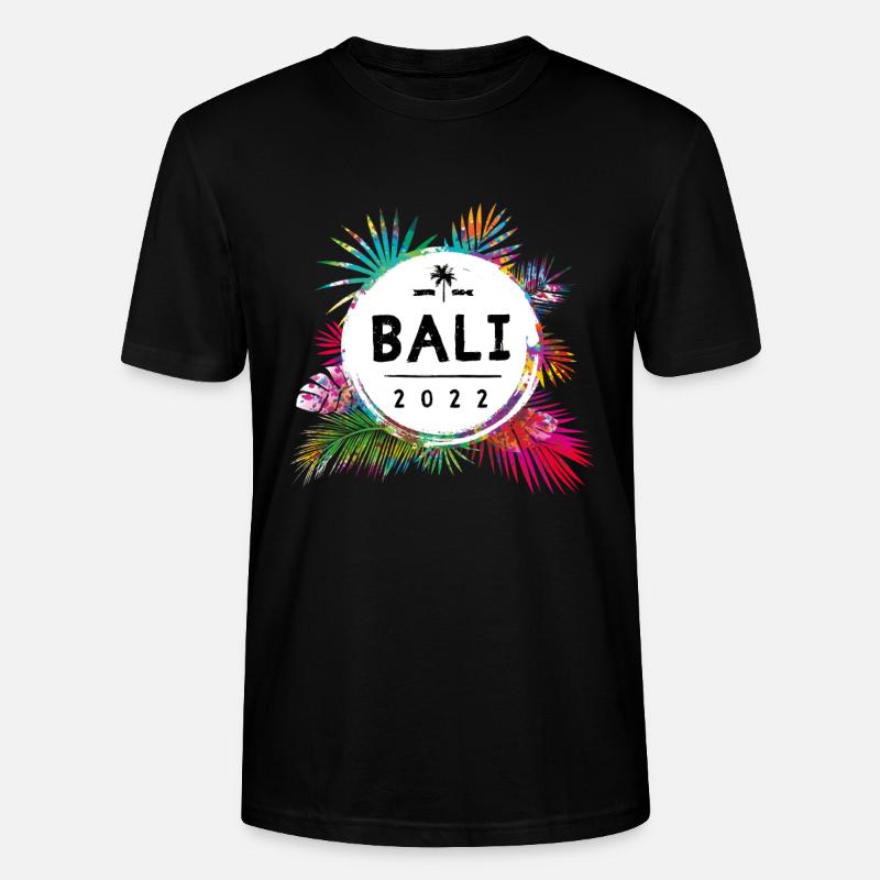 Bali 2022 Bunt - Stanley/Stella Unisex Bio-T-Shirt CRAFTER - Schwarz