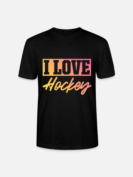 Ich liebe Hockey - Stanley/Stella Unisex Bio-T-Shirt CRAFTER - Schwarz