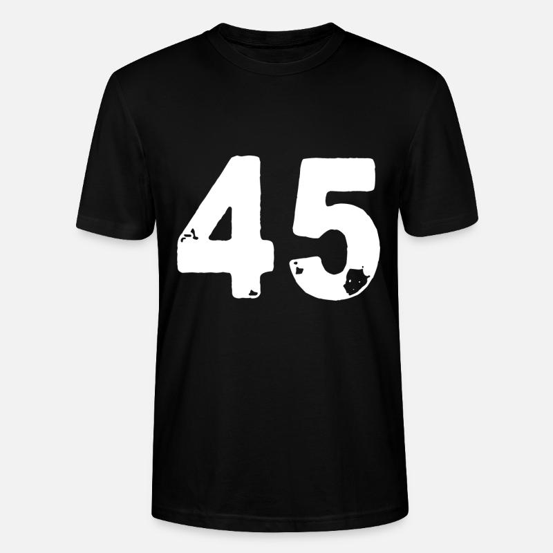 Maillot 45 Numéro - T-shirt bio CRAFTER Stanley Stella Unisexe - noir