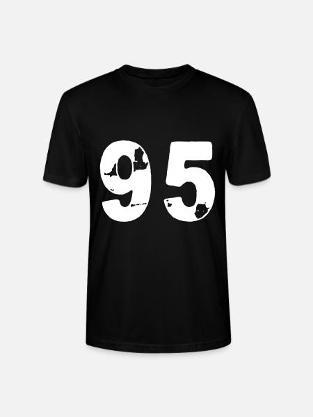 95 Number jersey - Stanley/Stella CRAFTER Unisex Organic T-Shirt - black