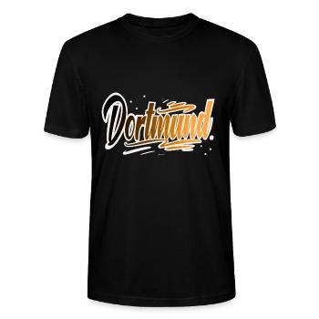Dortmund - Stanley/Stella Unisex Bio-T-Shirt CRAFTER - Schwarz - Vorne - Alina (178cm) & Michal (187cm)