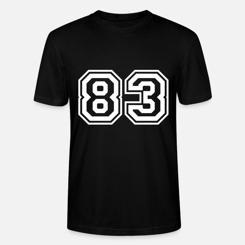 83 Numéro de numéro - T-shirt bio CRAFTER Stanley Stella Unisexe - noir