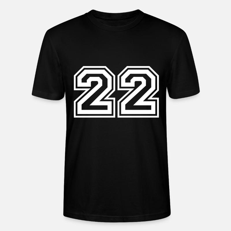 22 Numéro de numéro - T-shirt bio CRAFTER Stanley Stella Unisexe - noir