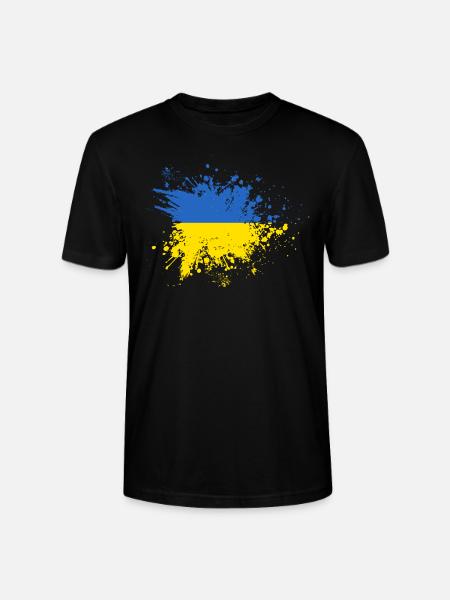 Drapeau Ukrainien Drapeau drapeau ukrainien - T-shirt bio CRAFTER Stanley Stella Unisexe - noir