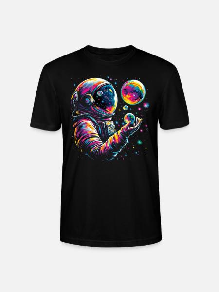 Planets Astronaut Science Space - Stanley/Stella CRAFTER Unisex Organic T-Shirt - black