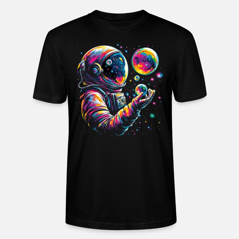 Planets Astronaut Science Space - Stanley/Stella CRAFTER Unisex Organic T-Shirt - black