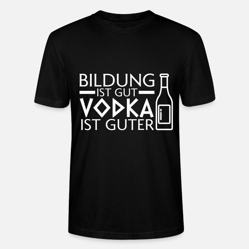 Vodka Alkohol Vodkatrinker Geschenk - Stanley/Stella Unisex Bio-T-Shirt CRAFTER - Schwarz