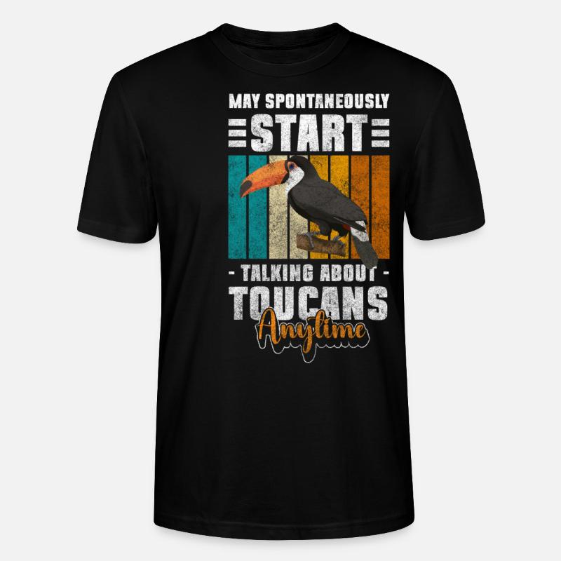 Tukan Tier Amazonas Papagei - Stanley/Stella Unisex Bio-T-Shirt CRAFTER - Schwarz