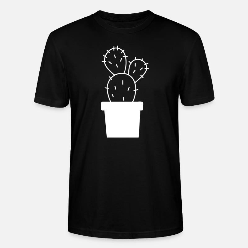 Kaktus - Stanley/Stella Unisex Bio-T-Shirt CRAFTER - Schwarz
