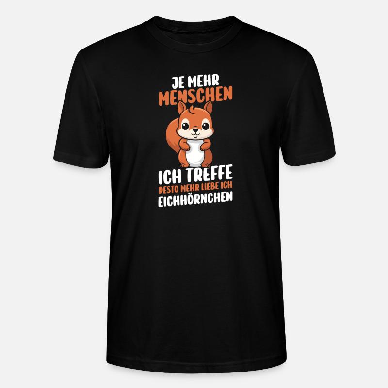 Eichhörnchen - Stanley/Stella Unisex Bio-T-Shirt CRAFTER - Schwarz