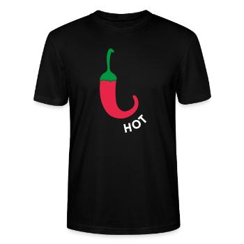 Hot Chili - Stanley/Stella CRAFTER Unisex Organic T-Shirt - black - Front - Alina (178cm) & Michal (187cm)