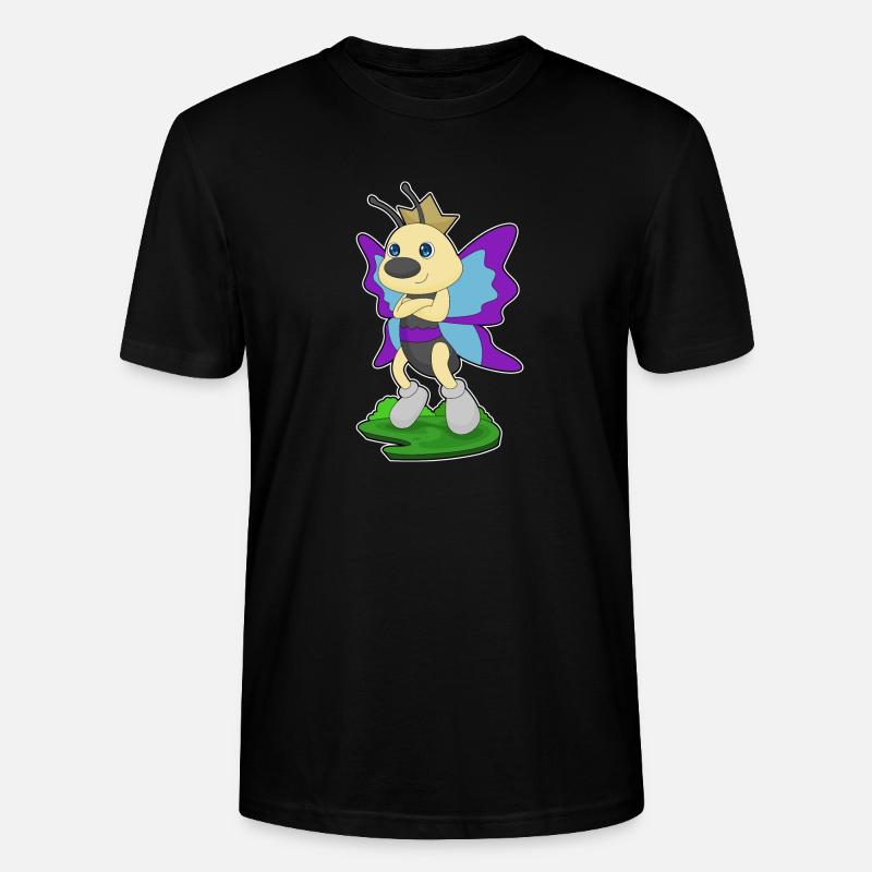 Couronne de princesse papillon - T-shirt bio CRAFTER Stanley Stella Unisexe - noir