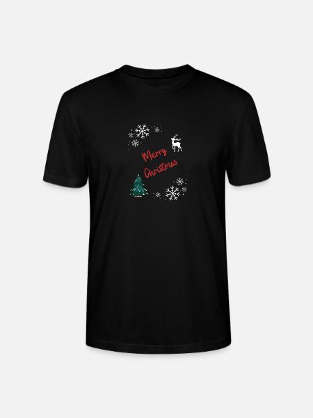 Merry Christmas - Stanley/Stella Unisex Bio-T-Shirt CRAFTER - Schwarz