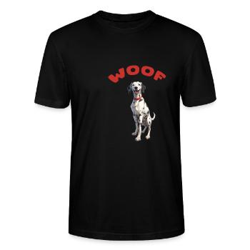 DALMATIAN DOG - Stanley/Stella CRAFTER Unisex Organic T-Shirt - black - Front - Alina (178cm) & Michal (187cm)