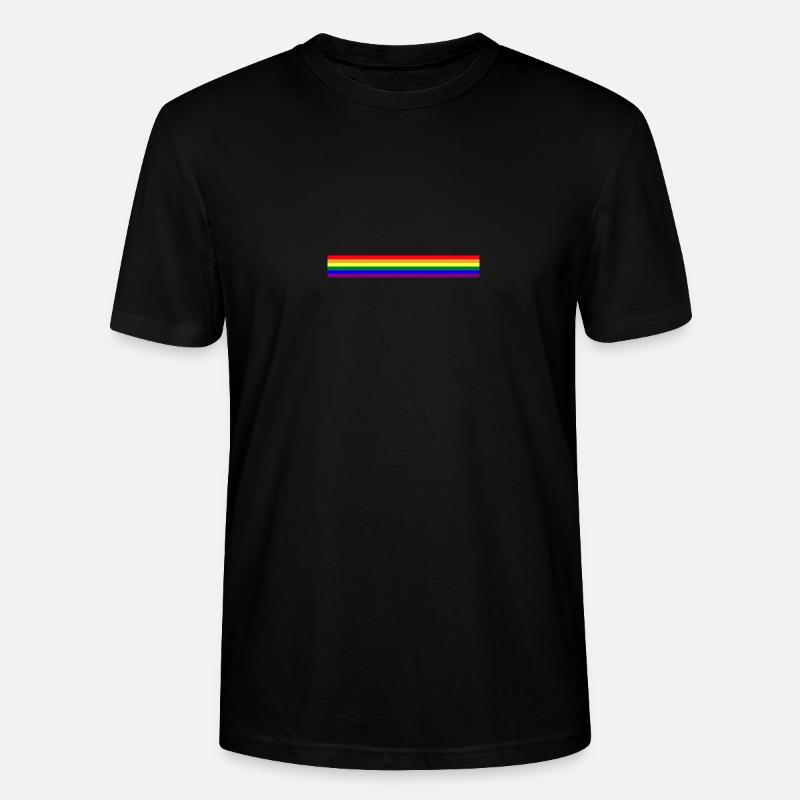 Drapeau arc-en-ciel comme une rayure - T-shirt bio CRAFTER Stanley Stella Unisexe - noir
