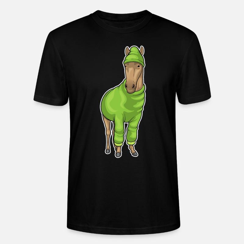 Pferd Pullover Mütze - Stanley/Stella Unisex Bio-T-Shirt CRAFTER - Schwarz