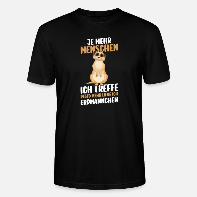 Erdmännchen - Stanley/Stella Unisex Bio-T-Shirt CRAFTER - Schwarz