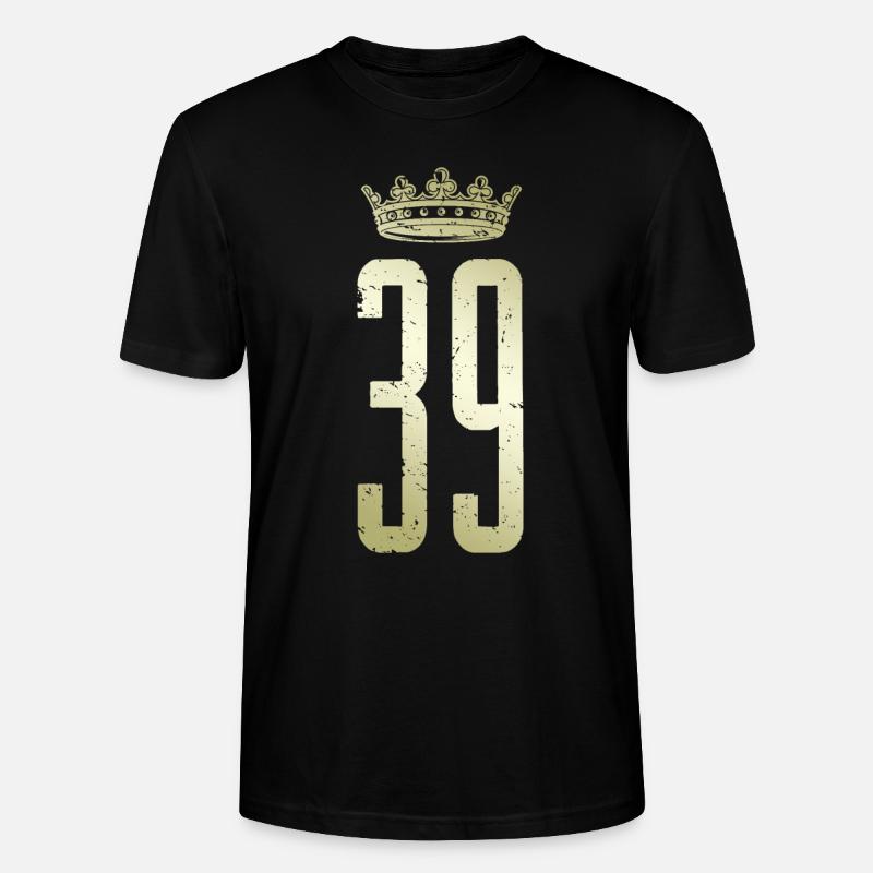 39 Nummer Krone - Stanley/Stella Unisex Bio-T-Shirt CRAFTER - Schwarz