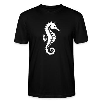 Seepferdchen | Schwimmabzeichen - Stanley/Stella Unisex Bio-T-Shirt CRAFTER - Schwarz - Vorne - Alina (178cm) & Michal (187cm)