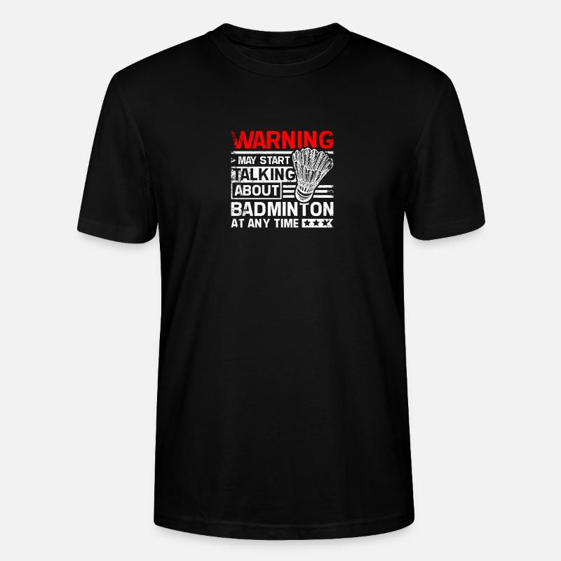 Commencez à parler de badminton - T-shirt bio CRAFTER Stanley Stella Unisexe - noir