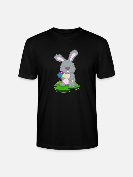 Bunny Bouquet - Stanley/Stella CRAFTER Unisex Organic T-Shirt - black