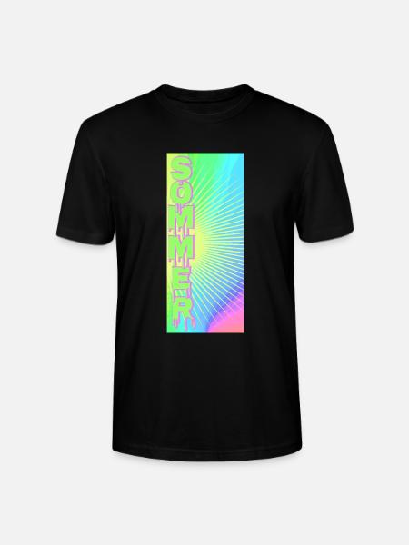 Sommer Sonnenstrahlen Neon - Stanley/Stella Unisex Bio-T-Shirt CRAFTER - Schwarz