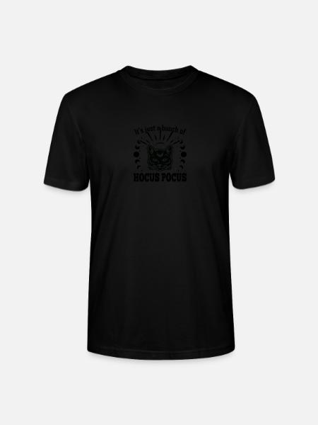 Hocus Pocus Halloween Celestial Cat - Stanley/Stella CRAFTER Unisex Organic T-Shirt - black