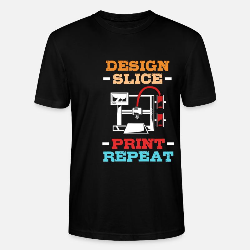 3D Druck - Stanley/Stella Unisex Bio-T-Shirt CRAFTER - Schwarz