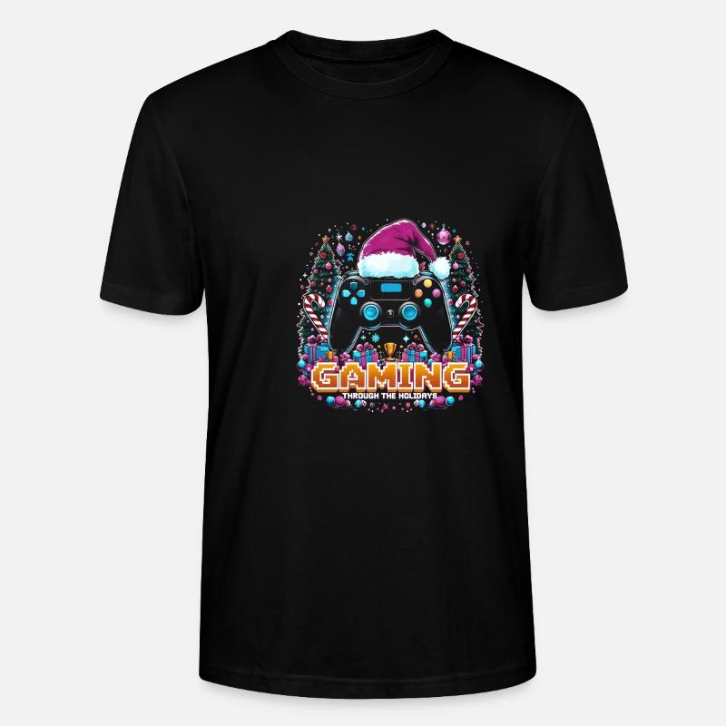 Weihnachts-Gaming Controller - Stanley/Stella Unisex Bio-T-Shirt CRAFTER - Schwarz