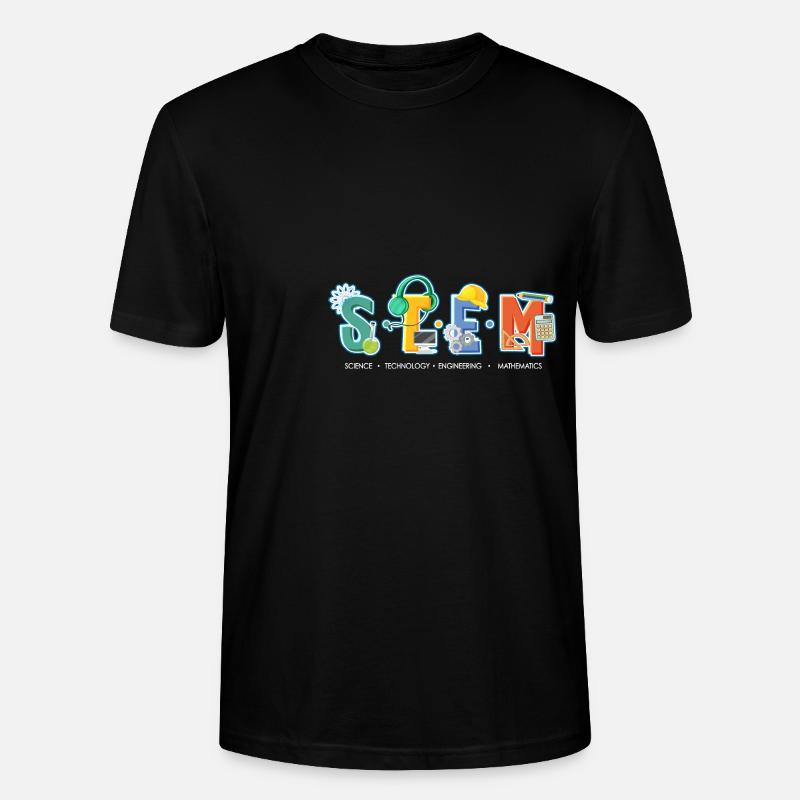 Science Technology Engineering Mathematics STEM - Stanley/Stella CRAFTER Unisex Organic T-Shirt - black