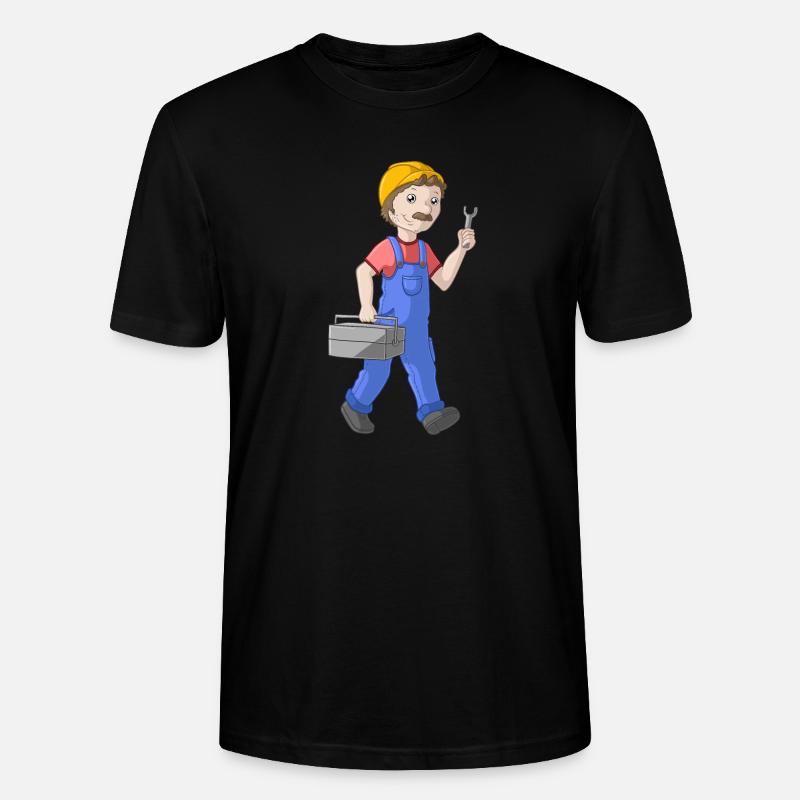 Comic Handwerker - Stanley/Stella Unisex Bio-T-Shirt CRAFTER - Schwarz