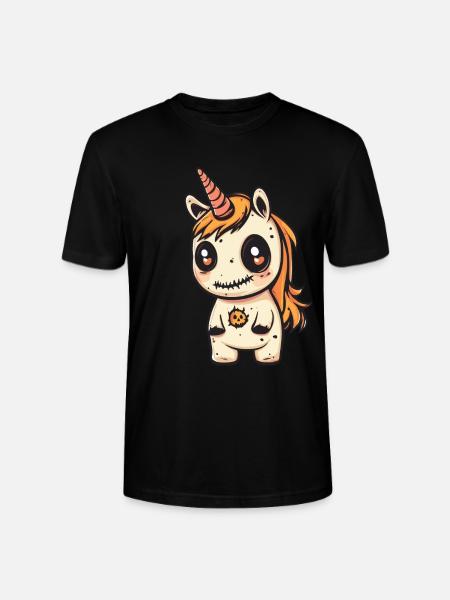 Einhorn Halloween Zombie - Stanley/Stella Unisex Bio-T-Shirt CRAFTER - Schwarz
