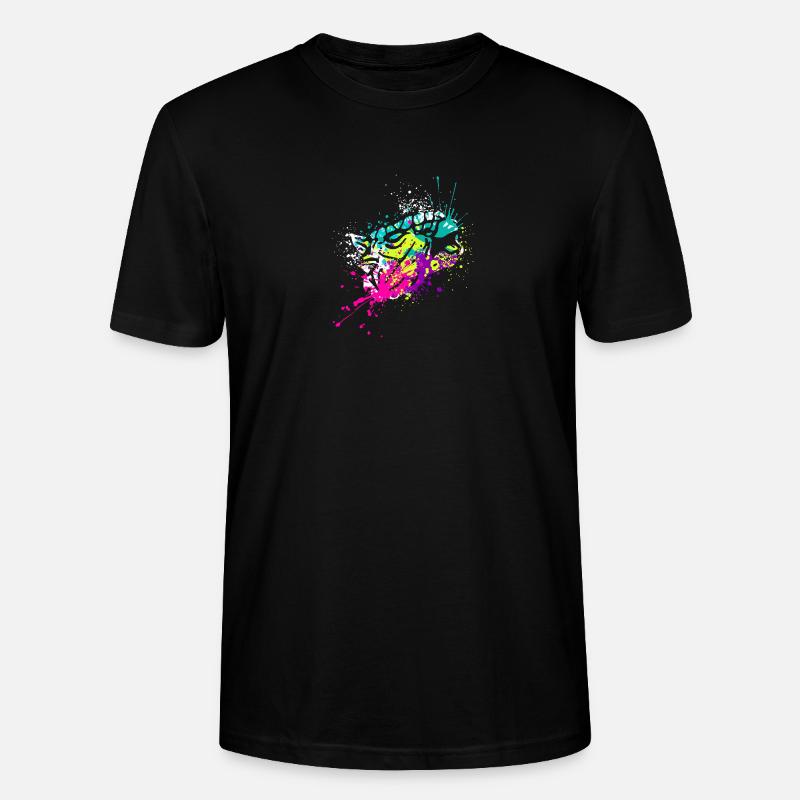 Splash art Dinosaur Ankylosaurus head - Stanley/Stella Unisex Bio-T-Shirt CRAFTER - Schwarz