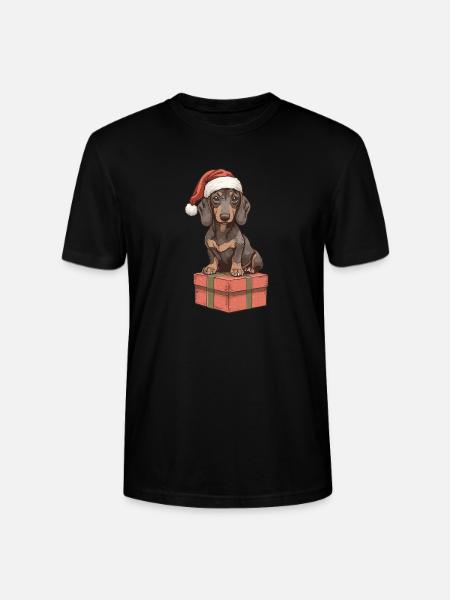 Christmas Dachshund Gift - Stanley/Stella Unisex Bio-T-Shirt CRAFTER - Schwarz