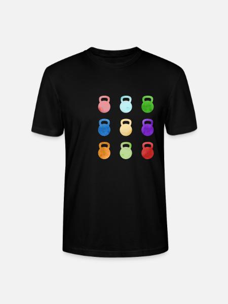 Kettlebell Workout Fitness Training - Stanley/Stella CRAFTER Unisex Organic T-Shirt - black