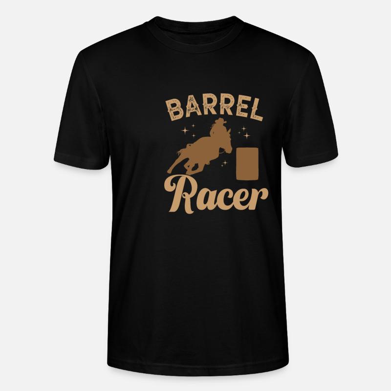 Rodeo Barrel Racing Pferd - Stanley/Stella Unisex Bio-T-Shirt CRAFTER - Schwarz