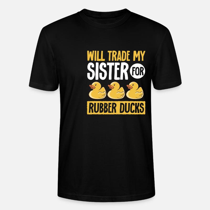 Quietscheentchen Quietscheente Gummiente - Stanley/Stella Unisex Bio-T-Shirt CRAFTER - Schwarz
