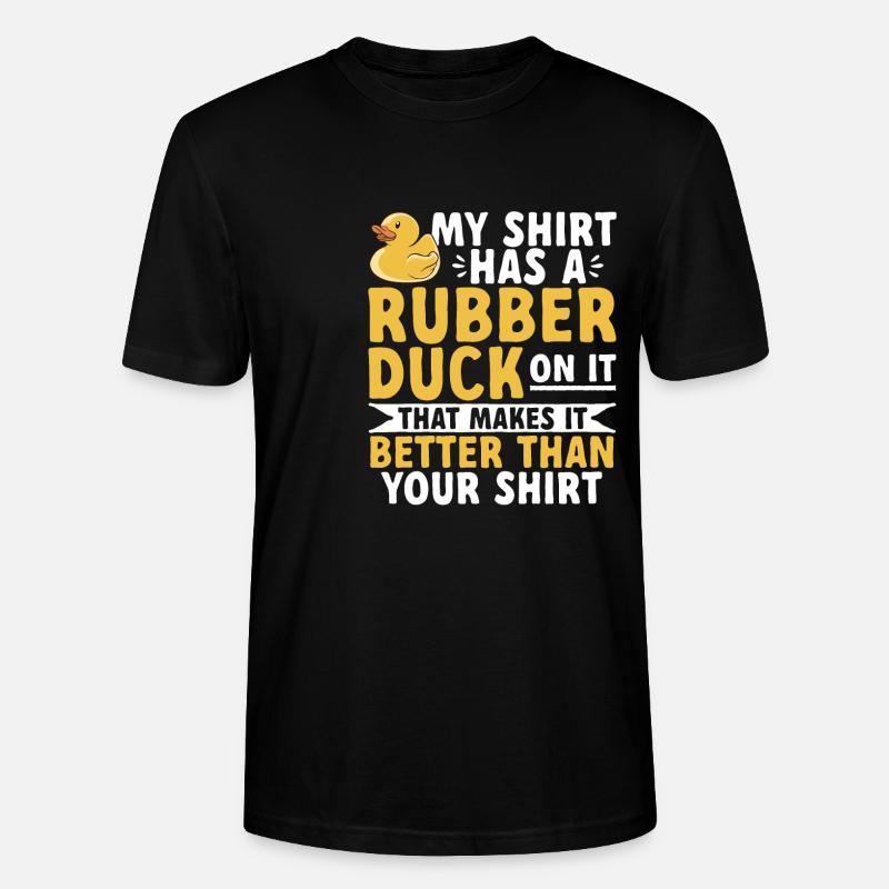 Quietscheentchen Quietscheente Gummiente - Stanley/Stella Unisex Bio-T-Shirt CRAFTER - Schwarz