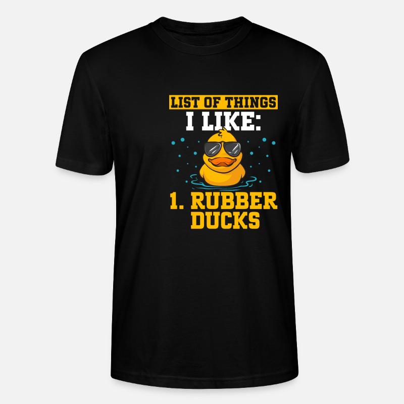 Quietscheentchen Quietscheente Gummiente - Stanley/Stella Unisex Bio-T-Shirt CRAFTER - Schwarz