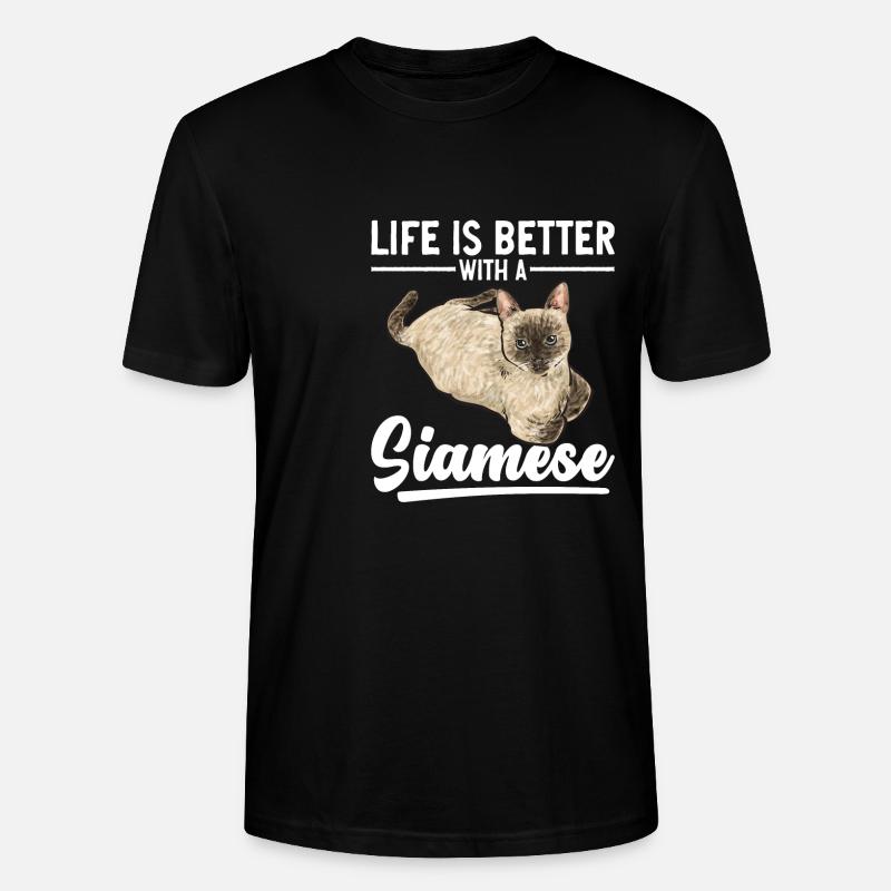 Siamese Cat Siamese Cat - Stanley/Stella CRAFTER Unisex Organic T-Shirt - black