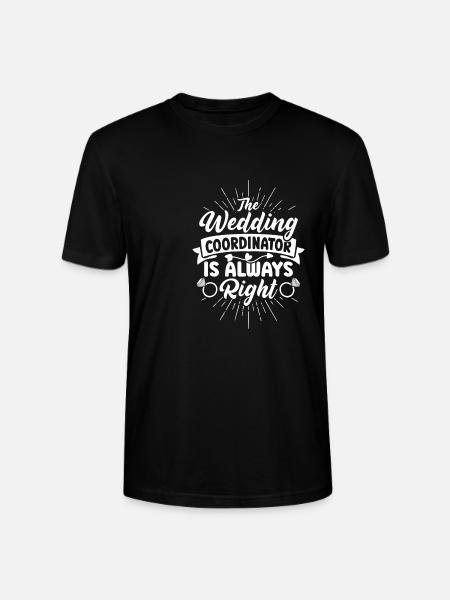 Funny wedding coordinator and wedding planner - Stanley/Stella CRAFTER Unisex Organic T-Shirt - black