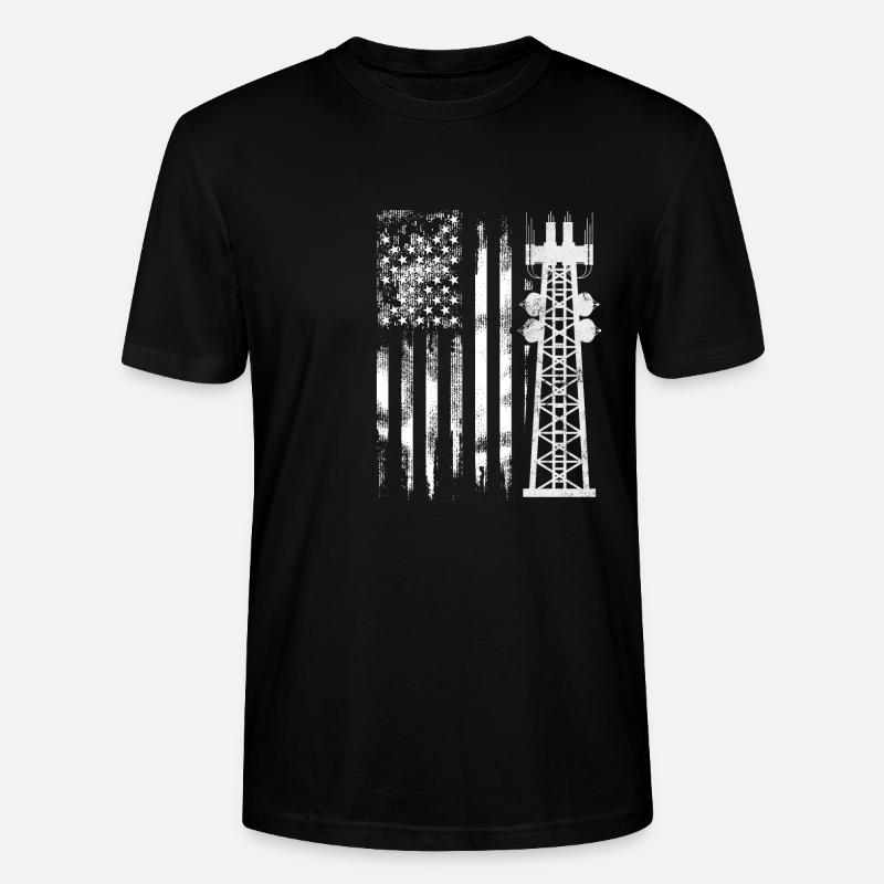 Patriotic Tower Climber Transmissionservie - Stanley/Stella Unisex Bio-T-Shirt CRAFTER - Schwarz